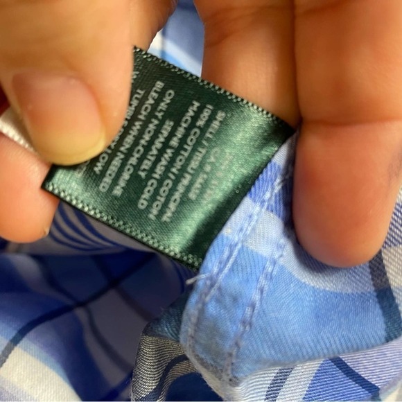 LAUREN RALPH LAUREN PLAID SIZE XL LIGHTWEIGHT SHIRT - Picture 6 of 7